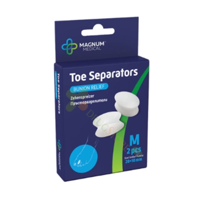 МАГНУМ МЕДИКАЛ ПРЪСТОРАЗДЕЛИТЕЛИ размер M 2 броя / MAGNUM MEDICAL TOE SEPARATORS size M