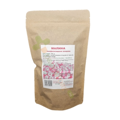 МАЛИНА ЛИОФИЛИЗИРАНИ ПЛОДОВЕ 100 г / EAT HEALTHY RASPBERRY LYOPHILISED FRUITS