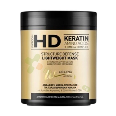 МАСКА ЗА КОСА С КЕРАТИН СРЕЩУ НАКЪСВАНЕ 1000 мл / FARCOM HD STRUCTURE DEFEMSE HAIR MASK 