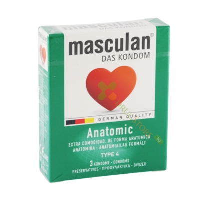 МАСКУЛАН ПРЕЗЕРВАТИВИ ANATOMIC 3 броя / MASCULAN TYPE 4 ANATOMIC CONDOMS