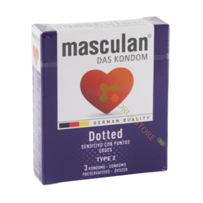 МАСКУЛАН ПРЕЗЕРВАТИВИ DOTTED 3 броя / MASCULAN DOTTED CONDOMS