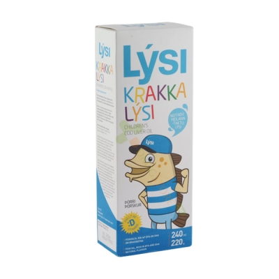 МАСЛО ОТ ЧЕРЕН ДРОБ НА ТРЕСКА ЗА ДЕЦА 240 мл / LYSI CHILDREN'S COD LIVER OIL
