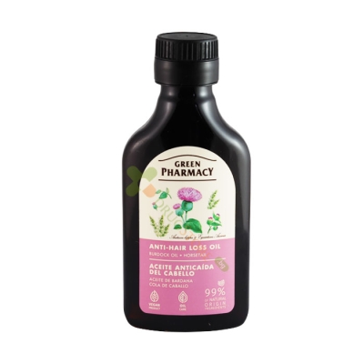 МАСЛО ЗА СКАЛП С РЕПЕЙ И ХВОЩ ПРОТИВ КОСОПАД 100 мл / GREEN PHARMACY BURDOCK OIL WITH HORSETAIL AGAINST HAIR LOSS