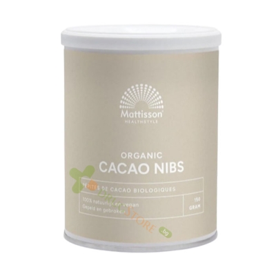 МАТИСЪН БИО КАКАОВИ ЗЪРНА СУРОВИ 150 г / MATTISSON HEALTHSTYLE BIO CACAO BEANS RAW