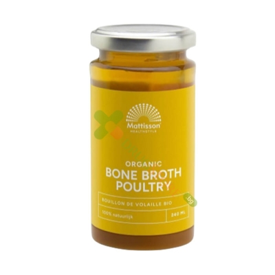 МАТИСЪН БИО КОСТЕН БУЛЬОН ОТ ДОМАШНИ ПТИЦИ 240 мл / MATTISSON HEALTHSTYLE BONE BROTH POULTRY