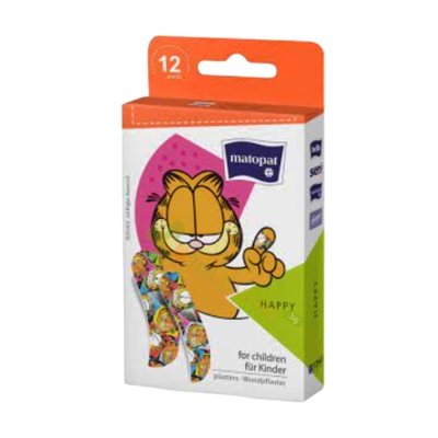 МАТОПАТ HAPPY ПЛАСТИР ЗА РАНИ ЗА ДЕЦА 12 броя / MATOPAT HAPPY WOUND PATCH FOR CHILDREN