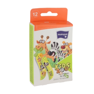 МАТОПАТ ЦВЕТНИ ПЛАСТИРИ KIDS ZOO 12 броя / MATOPAT COLOR PATCHES KIDS ZOO