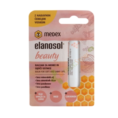 МЕДЕКС ЕЛАНОСОЛ БАЛСАМ ЗА УСТНИ БЮТИ / MEDEX ELANOSOL BEAUTY LIPS BALM