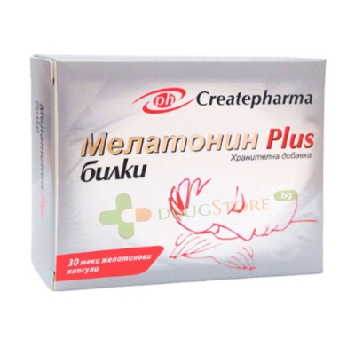 МЕЛАТОНИН ПЛЮС БИЛКИ капсули 30 броя / CREATEPHARMA MELATONIN PLUS HERBS 