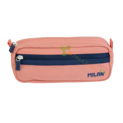 МИЛАН 1918 НЕСЕСЕР С 2 ЦИПА РОЗОВ / MILAN 1918 PENSILCASE WITH 2 ZIPPERS PINK