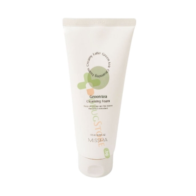 МИША КРИЙМИ ЛАТЕ ПОЧИСТВАЩА ПЯНА ЗА ЛИЦЕ СЪС ЗЕЛЕН ЧАЙ 172 мл / MISSHA CREAMY LATTE CLEANSING FOAM GREEN TEA