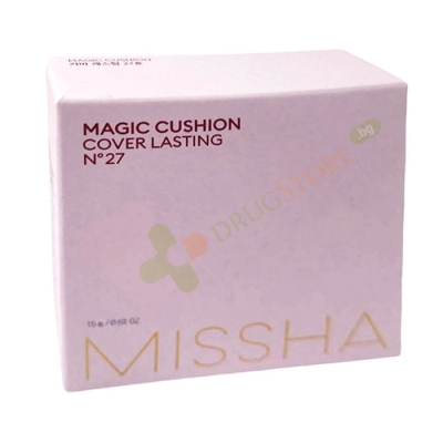 МИША MAGIC CUSHION COVER LASTING ФОН ДЬО ТЕН №27 15 г / MISSHA MAGIC CUSHION COVER LASTING №27