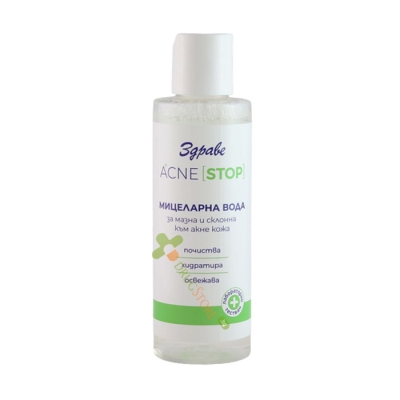 МИЦЕЛАРНА ВОДА ЗДРАВЕ АКНЕ СТОП 150 мл / AROMA ZDRAVE ACNE STOP MICELLAR WATER