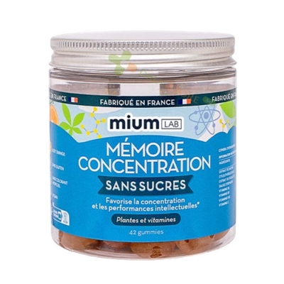 МИУМ ЛАБ ПАМЕТ И КОНЦЕНТРАЦИЯ дражета 42 броя / MIUM LAB MEMORY - CONCENTRATION gummies