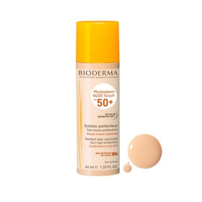 БИОДЕРМА ФОТОДЕРМ СЛЪНЦЕЗАЩИТЕН КРЕМ SPF50+МНОГО СВЕТЪЛ ЗА МАЗНА И КОМБИНИРАНА КОЖА 40 мл. / BIODERMA PHOTODERM NUDE SPF 50+ VERY LIGHT