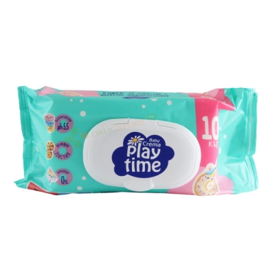 МОКРИ КЪРПИ БЕЙБИ КРЕМА ПЛЕЙ ТАЙМ ЗЕЛЕНИ 100 броя / BABY CREMA PLAY TIME WET WIPES 