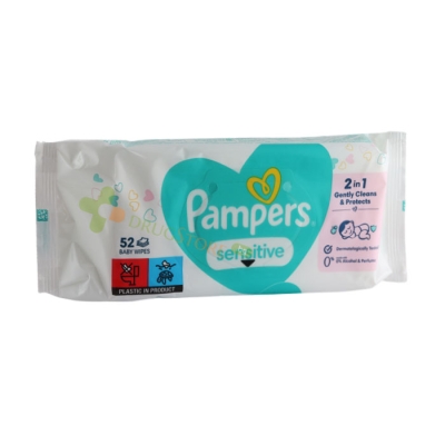 МОКРИ КЪРПИ ПАМПЕРС СЕНЗИТИВ 52 броя / PROCTER & GAMBLE PAMPERS WET WIPES PAMPERS SENSITIVE