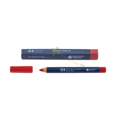 МОЛИВ-ЧЕРВИЛО ЗА УСТНИ ROSSO RISERVA 03 / BIOFFICINA TOSCANA LIP PENCIL LIMIT EDITION ROSSO RISERVA 03