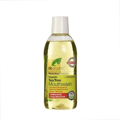АНТИБАКТЕРИАЛНА ВОДА ЗА УСТА С ЧАЕНО ДЪРВО 500 мл. / DR.ORGANIC TEA TREE MOUNTWASH