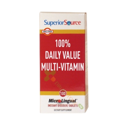 МУЛТИВИТАМИНИ сублингвални таблетки100 броя / SUPERIOR SOURCE 100% DAILY VALUE MULTI-VITAMIN