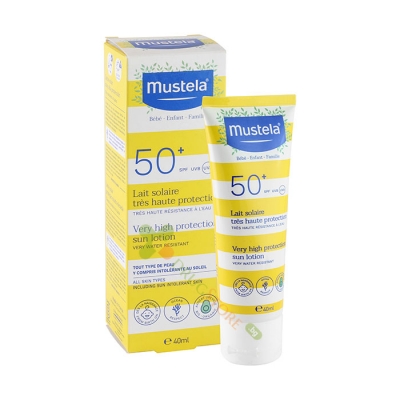 МУСТЕЛА СЛЪНЦЕЗАЩИТЕН ЛОСИОН ЗА БЕБЕТА И ДЕЦА С БИО АВОКАДО SPF 50+ 40 мл / MUSTELA SUN PROTECTION LOTION WITH BIO AVOCADO SPF 50+