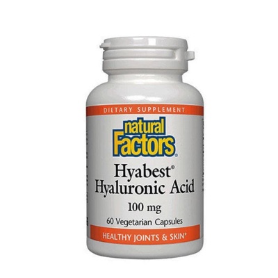 ХИАБЕСТ ХИАЛУРОНОВА КИСЕЛИНА капсули 100 мг 60 броя / NATURAL FACTORS HYABEST HYALURONIC ACID