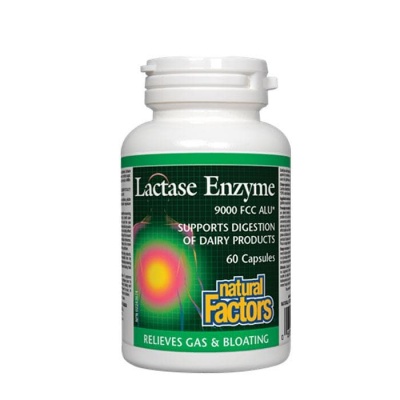 НАТУРАЛ ФАКТОРС ЛАКТАЗА ЕНЗИМ капсули 250 мг. 60 броя / NATURAL FACTORS LACTAZE ENZYME