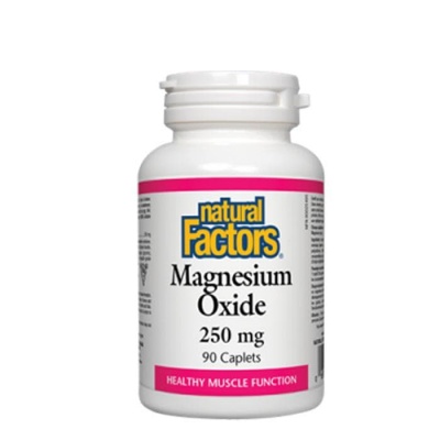 НАТУРАЛ ФАКТОРС МАГНЕЗИЙ ОКСИД таблетки 250 мг. 90 броя / NATURAL FACTORS MAGNESIUM OXYDE