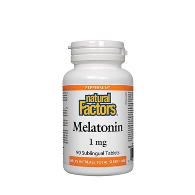 НАТУРАЛ ФАКТОРС МЕЛАТОНИН сублингвални таблетки 1 мг 90 броя / NATURAL FACTORS MELATONIN