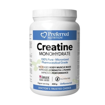 НАТУРАЛ ФАКТОРС ПРЕФЕРТ НУТРИШЪН КРЕАТИН МОНОХИДРАТ прах 400 г / NATURAL FACTORS PREFERT NUTRITION CREATINE MONOHYDRATE powder 