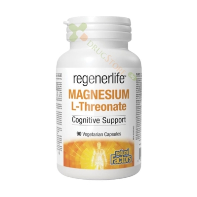 НАТУРАЛ ФАКТОРС РЕГЕНЕРЛАЙФ МАГНЕЗИЙ L-ТРЕОНАТ капсули 90 броя / NATURAL FACTORS REGENERLIFE MAGNESIUM L-THREONATE 