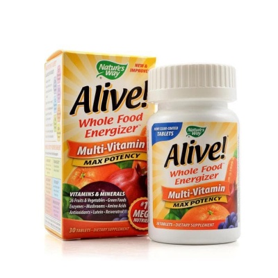 АЛАЙВ МУЛТИВИТАМИНИ И МИНЕРАЛИ таблетки 1 гр. 30 броя / NATURE`S WAY ALIVE MULTIVITAMINS & MINERALS tablets 30