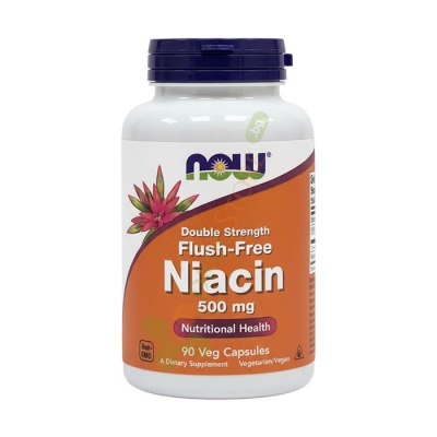 НАУ ФУДС ФЛЪШ ФРИ НИАЦИН капсули 500 мг 90 броя / NOW FOODS FLUSH FREE NIACIN 
