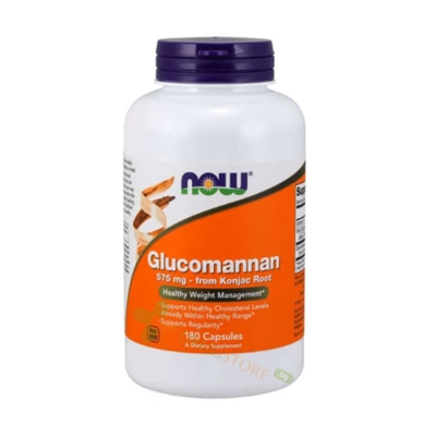 НАУ ФУДС ГЛЮКОМАНАН капсули 575 мг. 180 броя /  NOW FOODS GLUCOMANNAN