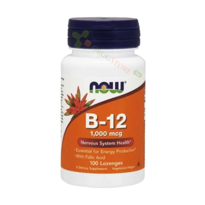 НАУ ФУДС ВИТАМИН B12 таблетки за смучене 1000 мкг 100 броя / NOW FOODS VITAMIN B12