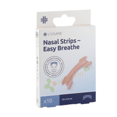НАЗАЛЕН ПЛАСТИР ЛЕСНО ДИШАНЕ 10 броя / LIVSANE STRIPS EASY BREATH