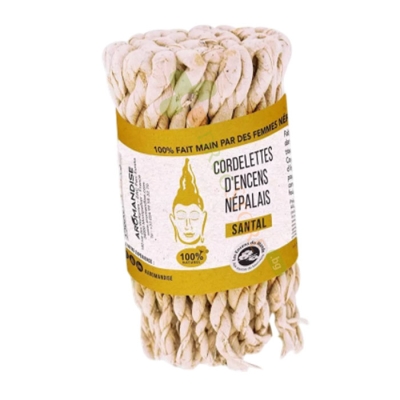 НЕПАЛСКИ ВЪЖЕТА ЗА ГОРЕНЕ - САНДАЛОВО ДЪРВО 42 броя / AROMANDISE NEPALI ROPE INCENSE SANTAL 