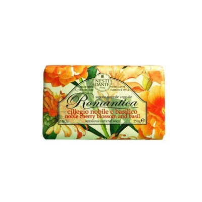 НАТУРАЛЕН САПУН РОМАНТИКА С ДИВА ЧЕРЕША И БОСИЛЕК 250 гр. / NESTI DANTE ROMANTICA NATURAL SOAP NOBLE CHERRY BLOSSOM & BASIL SENSUOUS