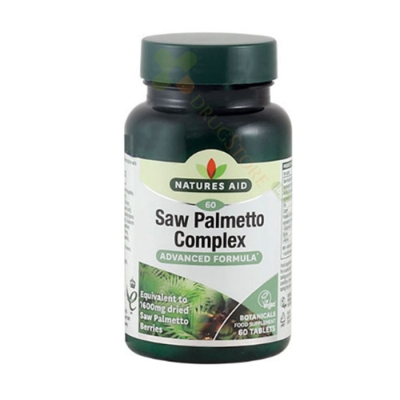 НЕЙЧЪРС ЕЙД САО ПАЛМЕТО КОМПЛЕКС таблетки 160 мг 60 броя / NATURES AID SAW PALMETTO COMPLEX 