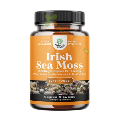 НЕЙЧЪРС КРАФТ ИРЛАНДСКИ МОРСКИ МЪХ капсули 30 броя / NATURE'S KRAFT IRISH SEA MOSS 