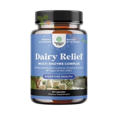 НЕЙЧЪРС КРАФТ ЛАКТАЗА ЕНЗИМ капсули 60 броя / NATURE'S KRAFT DAIRY RELIEF 