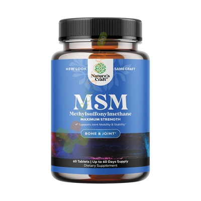 НЕЙЧЪРС КРАФТ МСМ таблетки 60 броя / NATURE'S KRAFT MSM 