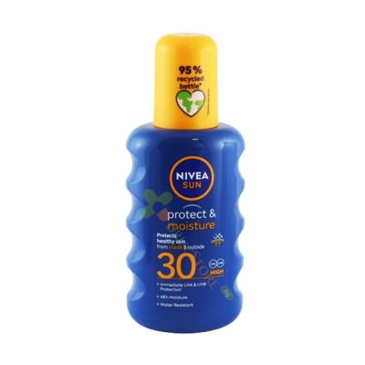 НИВЕА СЪН PROTECT & MOISTURE ХИДРАТИРАЩ СЛЪНЦЕЗАЩИТЕН СПРЕЙ SPF30 200 мл / NIVEA SUN PROTECT & MOISTURE HYDRATION SUNSCREEN SPRAY SPF30