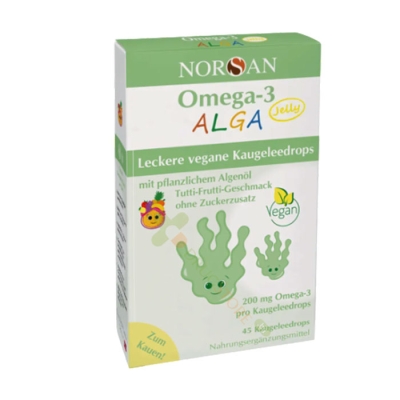 НОРСАН ОМЕГА-3 АЛГА желирани дражета 45 броя / NORSAN OMEGA-3 ALGA gummies 