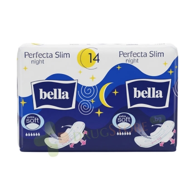 НОЩНИ ДАМСКИ ПРЕВРЪЗКИ БЕЛЛА ПЕРФЕКТА СЛИМ ЕКСТРА СОФТ 14 броя / BELLA PERFECTA SLIM NIGHT PADS EXTRA SOFT