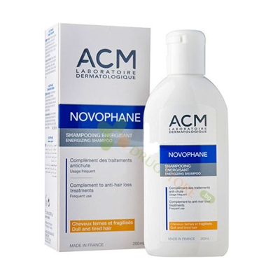 НОВОФАН ЕНЕРГИЗИРАЩ ШАМПОАН ПРОТИВ КОСОПАД 200 мл / ACM LABORATOIRE DERM  NOVOPHANE ENERGISANT SHAMPOOING 