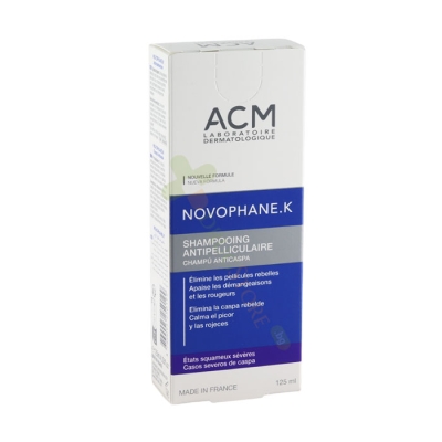 НОВОФАН К ШАМПОАН ПРОТИВ ПЪРХОТ 125 мл / ACM LABORATOIRE DERM NOVOPHAN K ANTI-DANDRUFF SHAMPOO