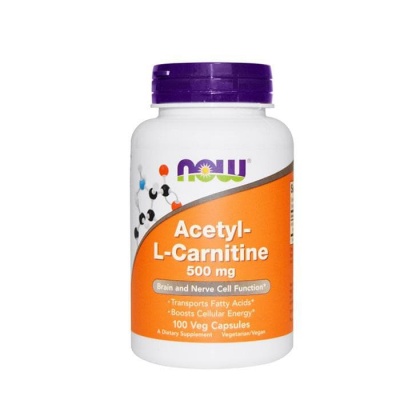 НАУ ФУДС АЦЕТИЛ L - КАРНИТИН капсули 500 мг. 100 броя / NOW FOODS ACETYL L - CARNITINE