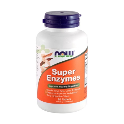 НАУ ФУДС СУПЕР ЕНЗИМИ таблетки 90 броя / NOW FOODS SUPER ENZYMES