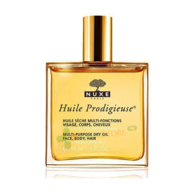 НУКС МУЛТИФУНКЦИОНАЛНО СУХО МАСЛО ЗА ЛИЦЕ, ТЯЛО И КОСА 50 мл / NUXE HUILE PRODIGIEUSE MULTI - PURPOSE DRY OIL FACE, BODY, HAIR 